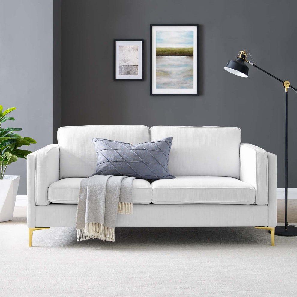 Kaiya Fabric Sofa, White