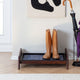 Single-Tier Brown Stand With 2-Pair Rubber Boot Tray K.C. Whistle