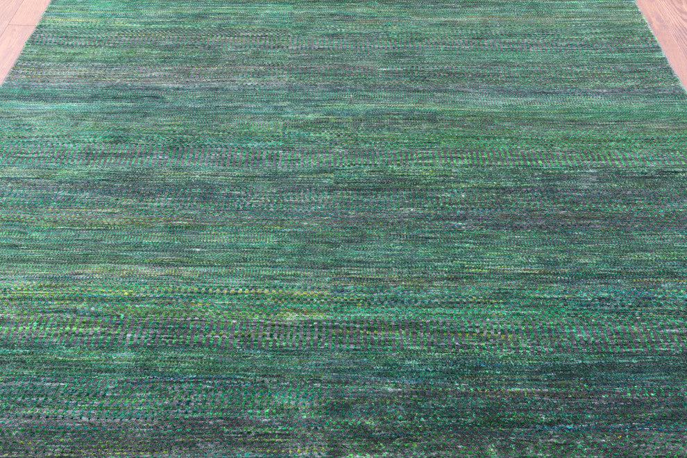 7' Square Wool & Silk Super Savannah Gabbeh Handmade Rug - Q13060