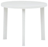 vidaXL Bistro Table Outdoor Side Table Garden Table for Camping Plastic White