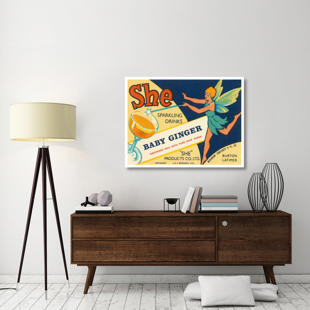 "Baby Ginger" Digital Paper Print by Vintage Booze Labels, 46"x35"