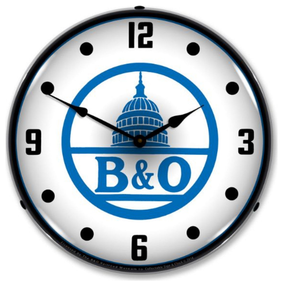 BOR1408534 B&O Railroad 2 Clock