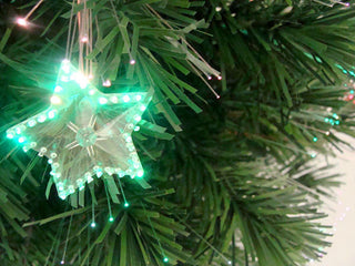 3' Pre-Lit Fiber Optic Artificial Christmas Tree With Stars