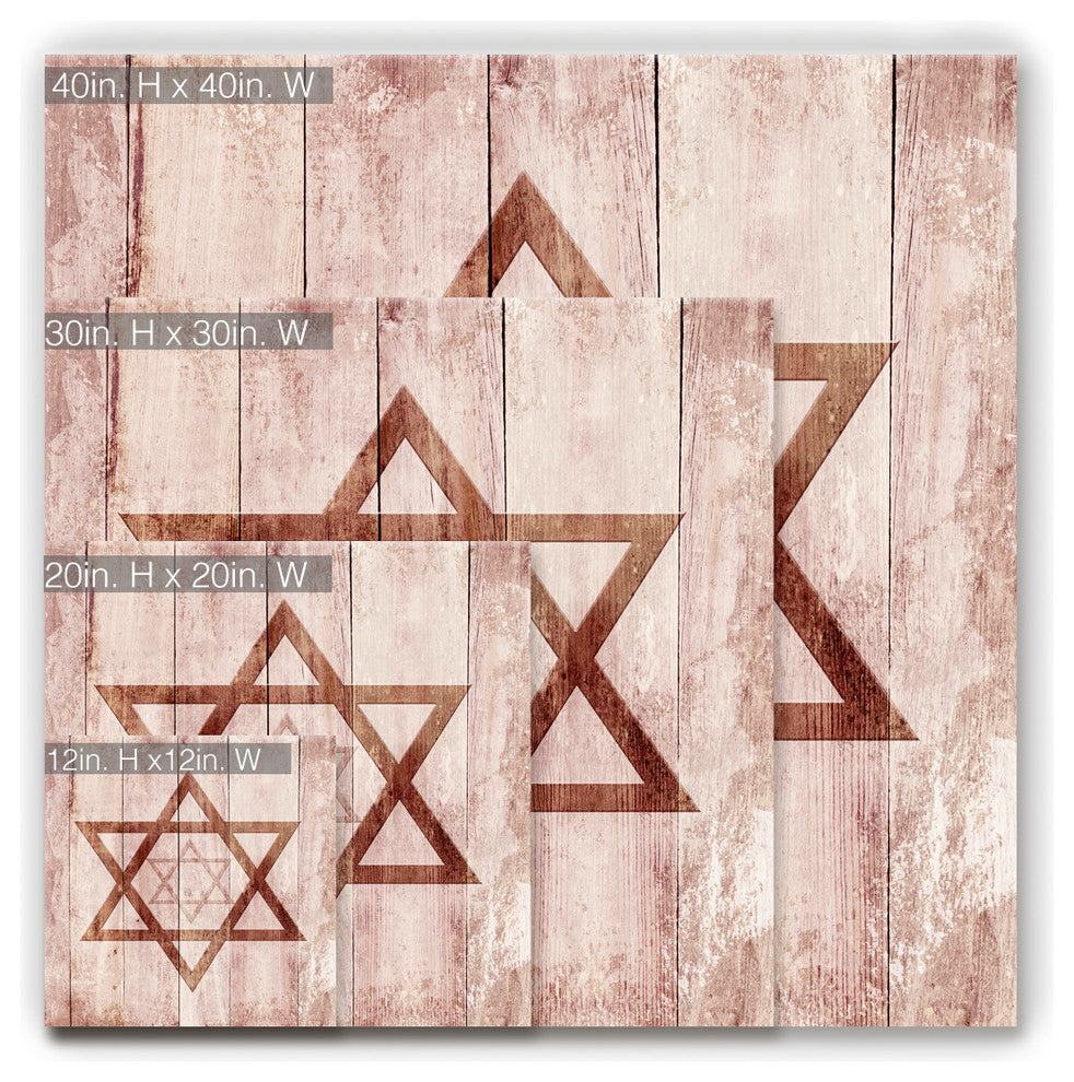 Ready2HangArt Inspirational ''Star of David I'' Wrapped Canvas Wall Art