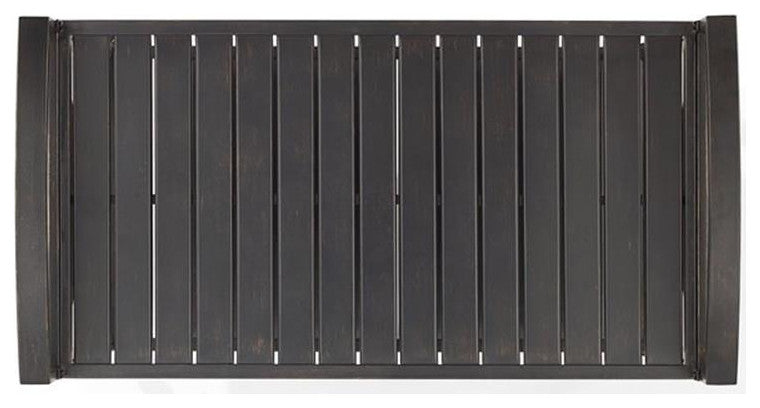 Afuera Living Contemporary Metal Outdoor Bar Cart in Oil Rubbed Bronze