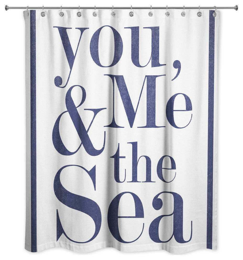 You, Me & the Sea 71x74 Shower Curtain
