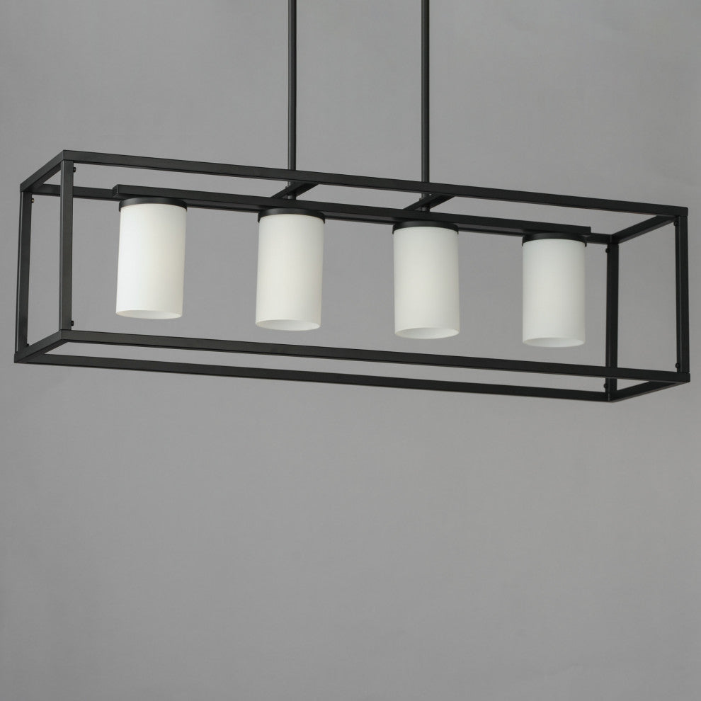Maxim 10288 Lateral 4 Light 36"W Pillar Candle Linear Pendant - Black