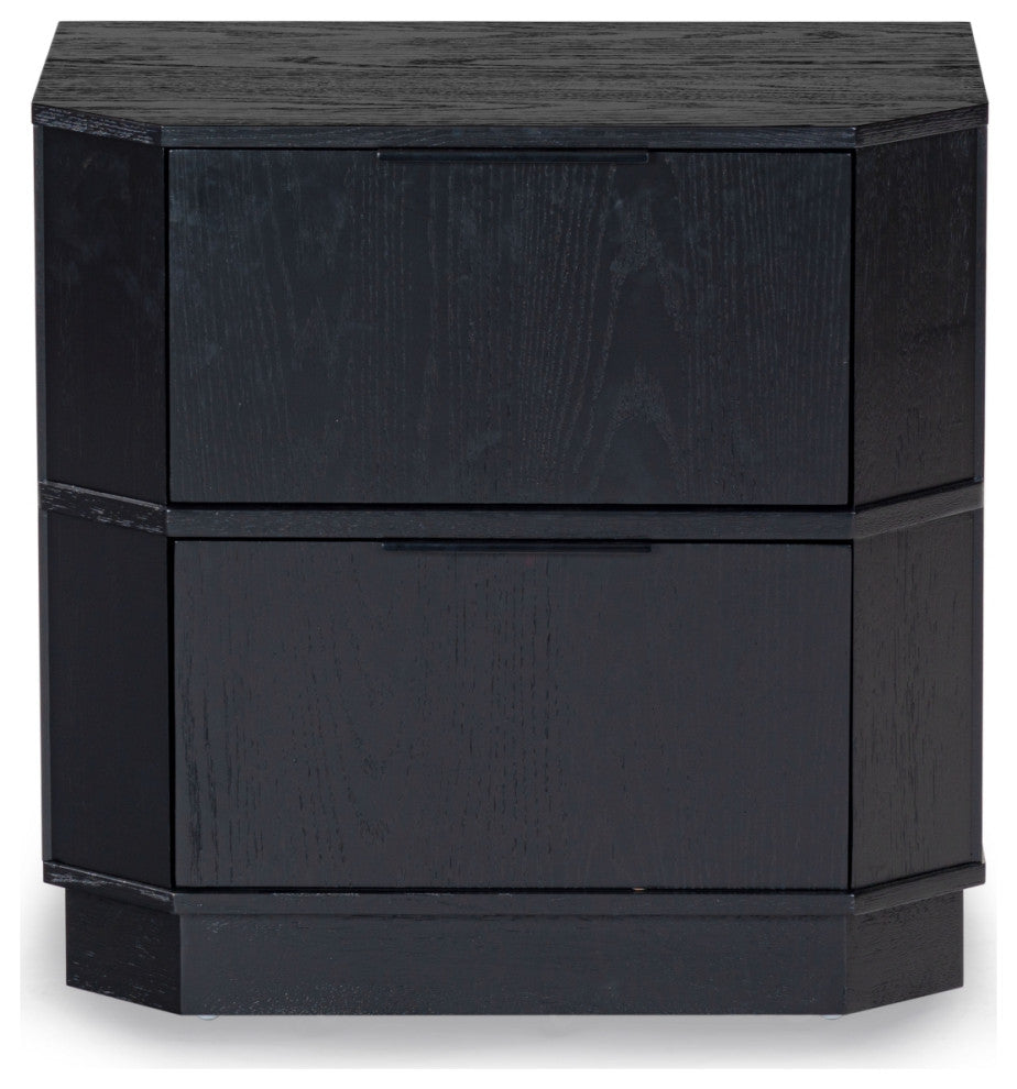 Safavieh Couture Aerilyn 2 Drawer Nightstand, Black
