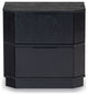 Safavieh Couture Aerilyn 2 Drawer Nightstand, Black