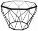 LeisureMod Malibu Modern Octagon Glass Top Coffee Table With Geometric Base