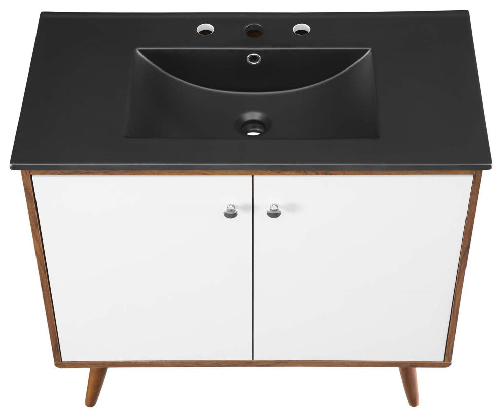 Transmit 36" Bathroom Vanity - Walnut Black