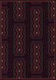 Any Day Matinee Rug, Deco Ticket, Burgundy, 3'10"x5'4"