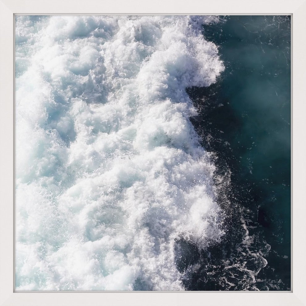 "Midnight Blue Wave" Framed Print by Ingrid Beddoes