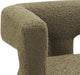 Athena Boucle Fabric Upholstered Bench, Olive