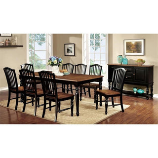 Bowery Hill Wood Extendable Dining Table in Black