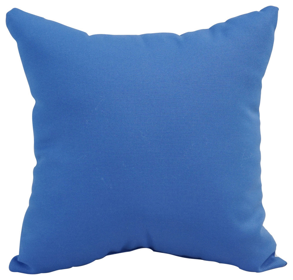 17" Square Polyester Outdoor Throw Pillows, Set of 4, Cobble Capri