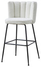 Nolan Contemporary 30" Bar Stool, Set of 2, Ivory Boucle