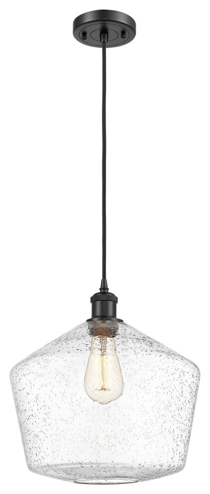 Innovations 516-1P-BK-G654-12-LED 1-Light Mini Pendant, Matte Black
