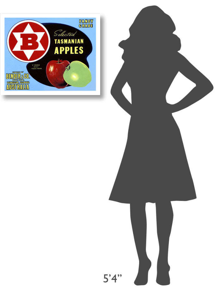"Fancy Grade Selected Tasmanian Apples" Print by Retrolabel, 24"x20"