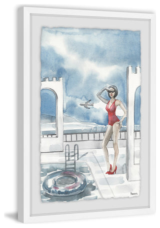 "Red Is Summer" Framed Painting Print, 16"x24"