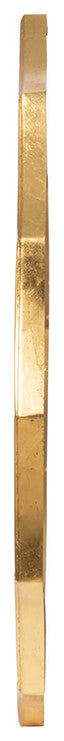 Gewnee Round Sunburst Wall Mirror with Gold Finish