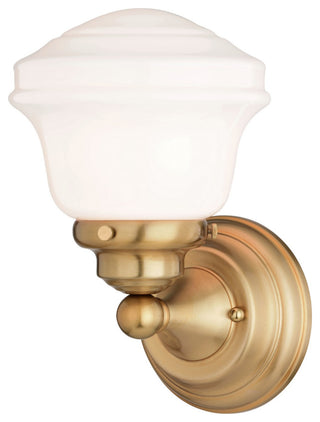 Huntley One Light Wall Sconce in Natural Brass