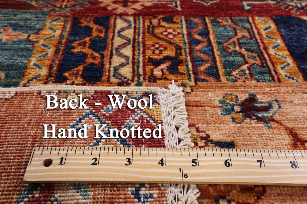 Super Kazak Hand-Knotted Wool Rug 2' 9" X 3' 8" Q7757