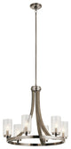 Chandelier 6-Light, Distressed Antique Gray