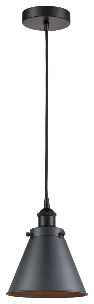 INNOVATIONS LIGHTING 616-1PH-BK-M13-BK Appalachian 1 Light 10 inch Mini Pendant