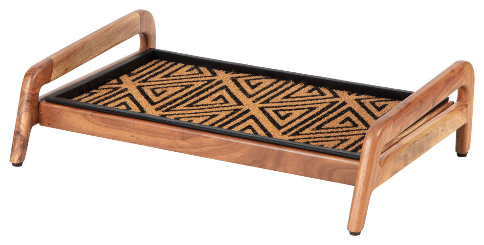 Single-Tier Natural Stand With 2-Pair Rubber Boot Tray Ibadan