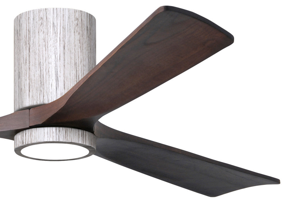 Irene-3HLK  3-Blade Flush Mount Ceiling Fan, Integrated LED, Barnwood Tone/Walnut Tone, 60
