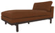 Cantor Leather Chaise, Finish: Ebony, Leather: Amber