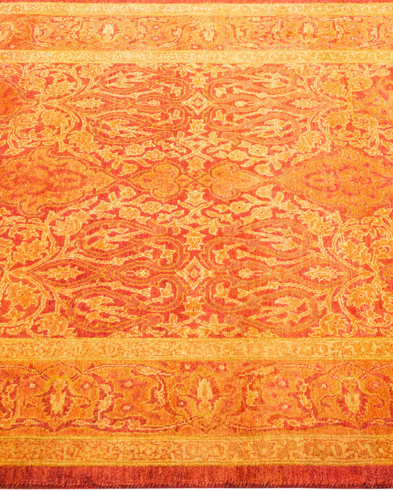 Mogul, One-of-a-Kind Hand-Knotted Area Rug Orange, 3'0"x9'0"