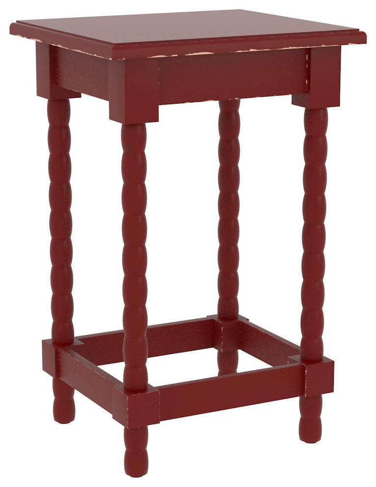 Christopher Accent End Table, 22 1/4" Tall, Red