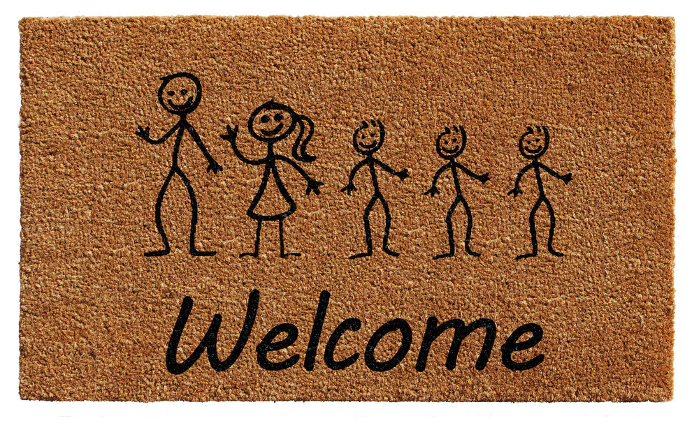 Stick Family Doormat, 24"x36"
