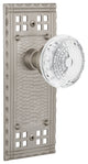 Craftsman Plate Single Dummy Crystal Meadows Knob, Satin Nickel, CRACME