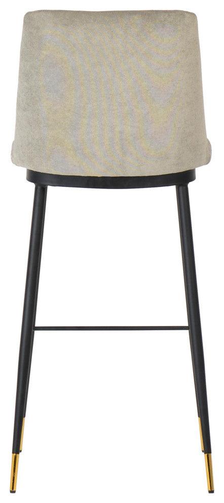 Evora Velvet Counter Stool, Set of 2, Gray