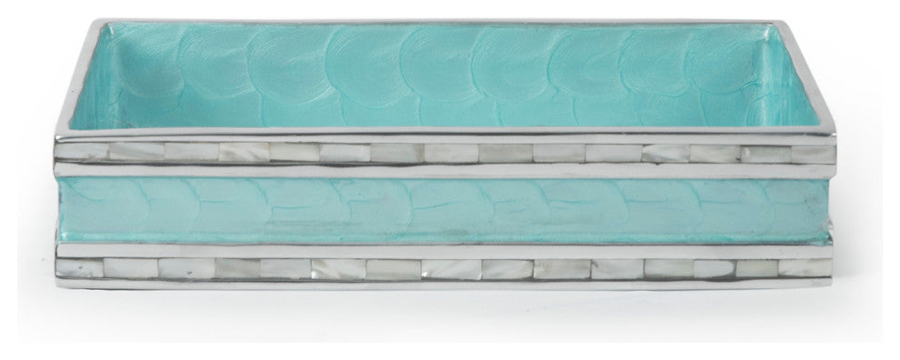 Classic 9" Guest Towel Tray, Aqua