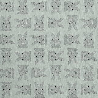 Criss Cross Bunnies Easter Chenille Rug, Breezeway Green, 5'x7'