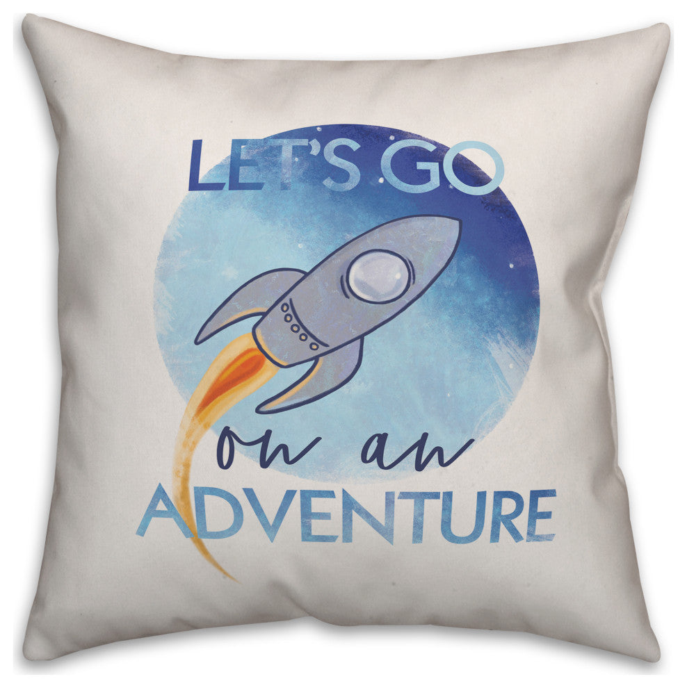 Let's Go on an Adventure 16x16 Spun Poly Pillow