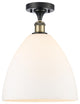 Innovations 516-1C-BAB-GBD-121-LED 1 Light Semi-Flush Mount, Black Antique Brass
