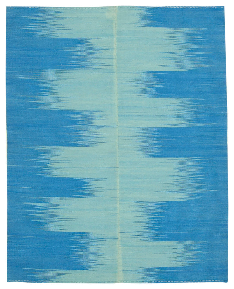 Rug N Carpet - Handmade Turkish 6' 10'' x 8' 9'' Unique Wool Kilim Rug
