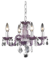 Rococo 4-Light Pendant, Purple