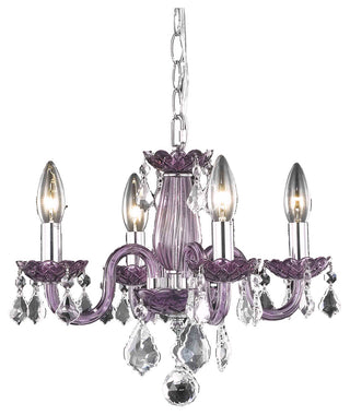 Rococo 4-Light Pendant, Purple