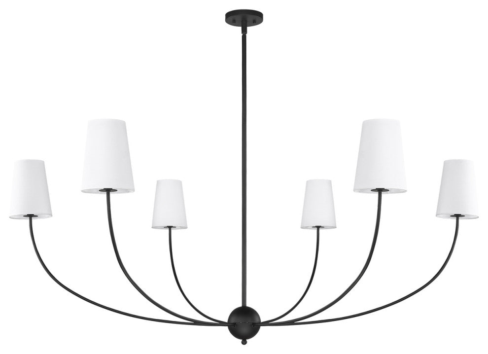 Z-LITE 6-Light Chandelier, Matte Black