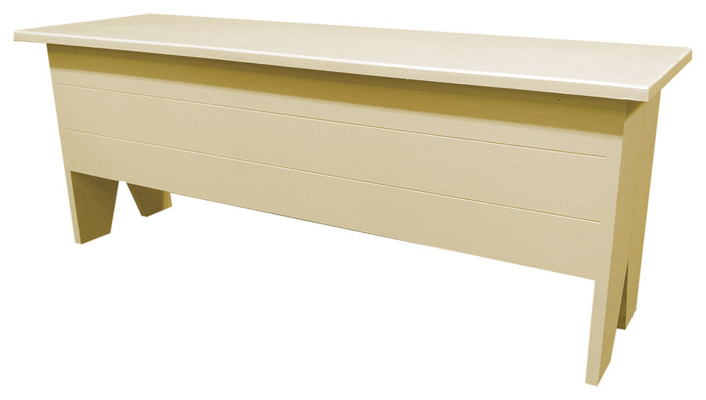 Wooden Storage Bench, Cream