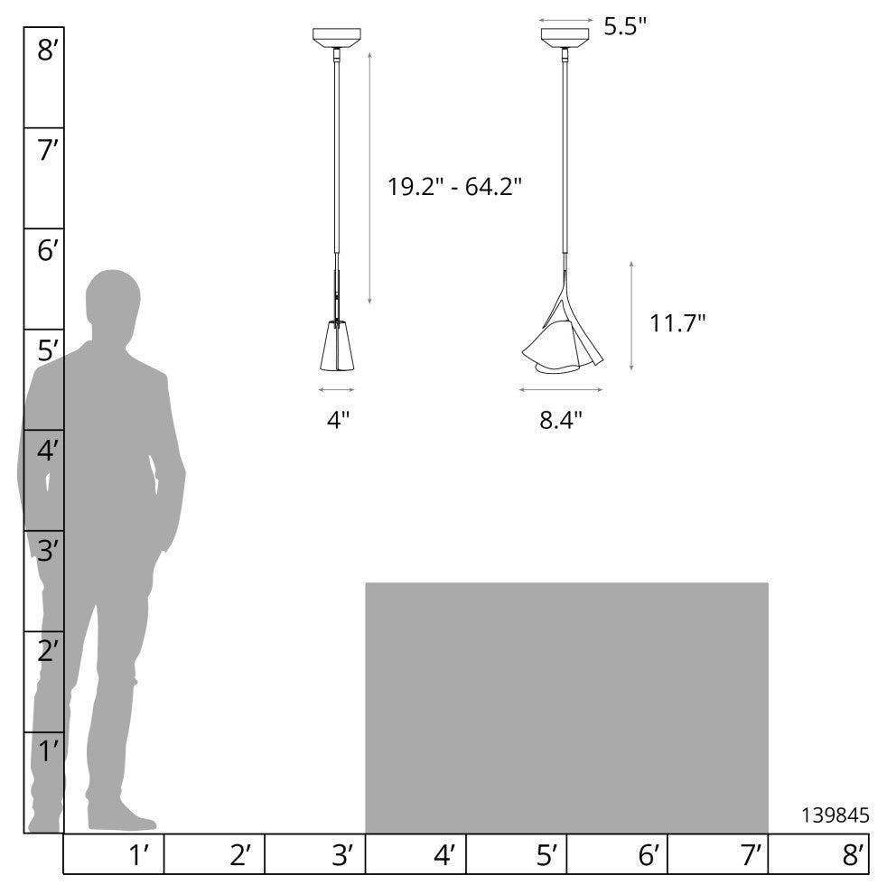 Mobius LED Mini Pendant - Bronze Finish - Standard Overall Height