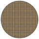 Oilskin Herrington Plaid Area Rug Milliken Tactesse Nylon, RND 11'