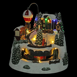 Animated Christmas Village Holiday Tabletop Decor