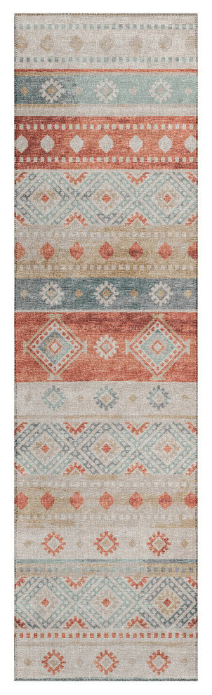 Indoor/Outdoor Sedona SN12 Canyon Machine Washable 2'3" x 12' Runner Rug